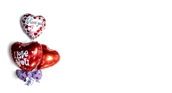 Днем Святого Валентина Воздушные Шары День Святого Валентина Местом Текста — стоковое фото