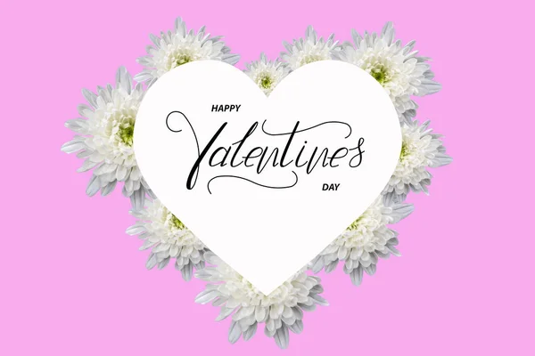 Fijne Valentijnsdag Kaart Online Banner Wenskaart Vlak Valentijnsdag — Stockfoto