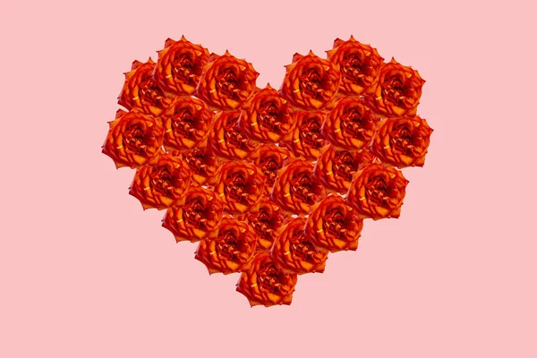 Alles Gute Zum Valentinstag Herz Aus Blumen — Stockfoto