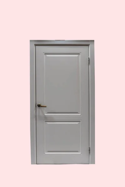 Stock Foto Puerta Interroom Color Blanco Cerca Aislar — Foto de Stock