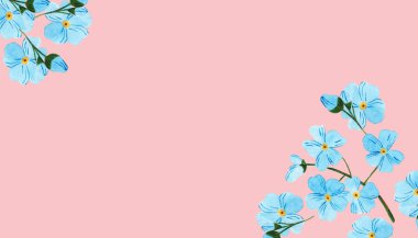 Üzerinde suluboya renkleri olan metin olan kartpostallar için desen - unutma-beni-değil