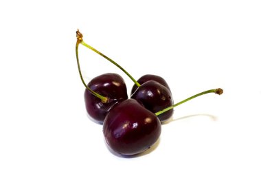 Beyaz Kiraz Arkaplanda İzole Edilmiş