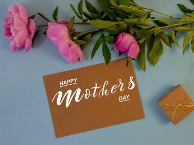 Anneler Günün kutlu olsun! Flat Lay, Banner, Anneler Günü için tebrikler.
