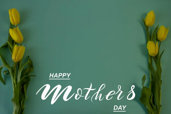 Happy Mother Day Flat Lay Banner Congratulations Mother Day — Stock Photo, Image