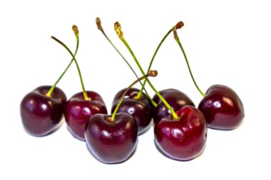 Beyaz Kiraz Arkaplanda İzole Edilmiş