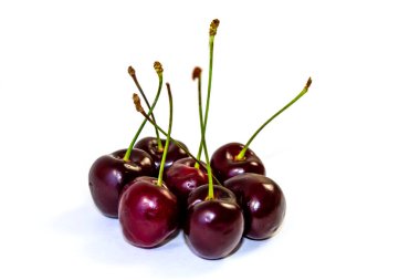 Beyaz Kiraz Arkaplanda İzole Edilmiş