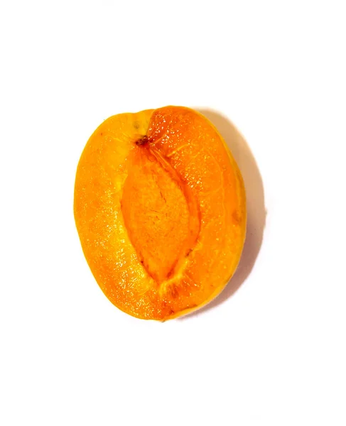Isolated White Apricot Background — Stock Photo, Image