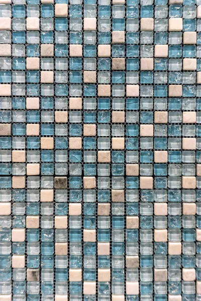 Fondo Textura Mosaico Cerámica Color Azul —  Fotos de Stock