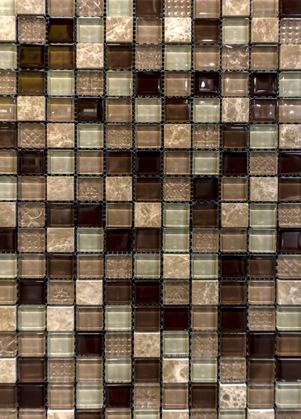Fondo Textura Mosaico Cerámica Color Marrón —  Fotos de Stock