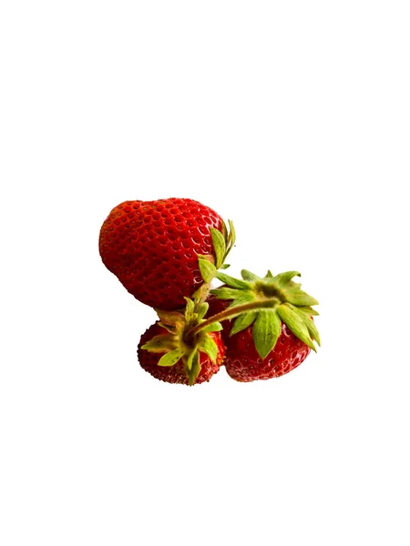 Isolated White Strawberry Background — Stock Photo, Image