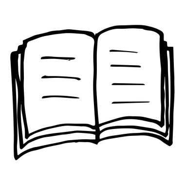 Okul ve okul çocuklarının teması üzerine el çizimi öğesi okul ders kitabı, doodle