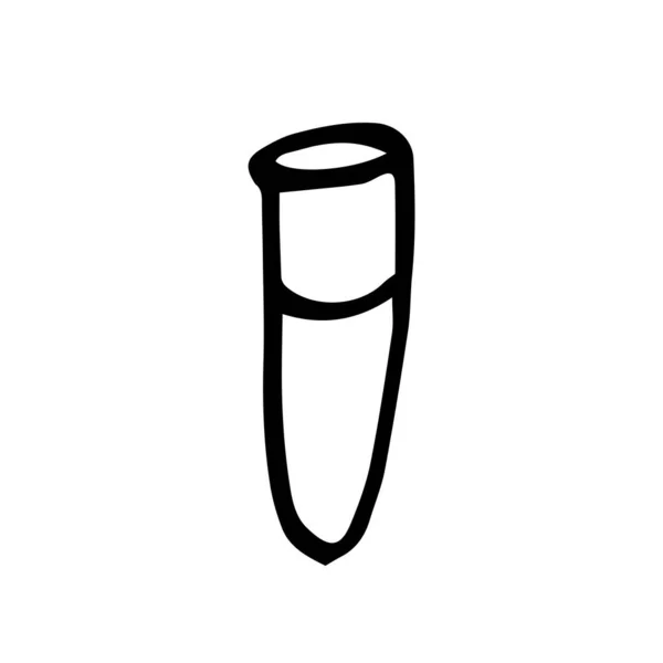 Elemento Diseño Del Vaso Precipitados Dibujo Mano Sobre Tema Escuela — Vector de stock