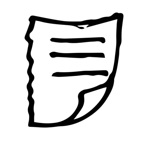 Hand Drawing Doodle Sheet Notebook Design Element School Theme — Stock Vector