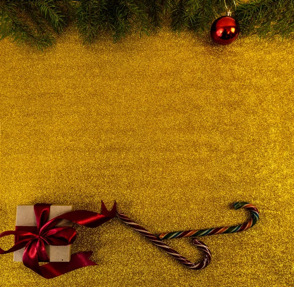 Boże Narodzenie Nowy Rok Płaskie Leżały Miejsca Ksero Noworoczną Zabawką — Zdjęcie stockowe