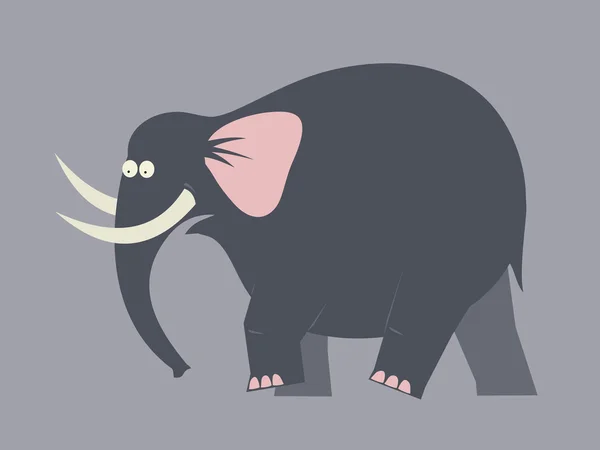 Éléphant en mouvement — Image vectorielle