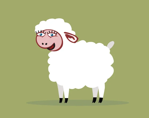 Smiling sheep — Stock Vector