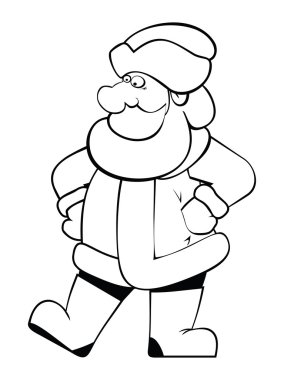 Noel Baba Noel hediyeleri büyük bir çuval ile