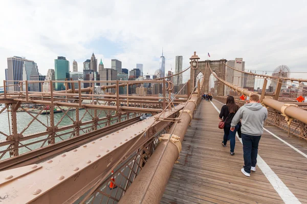 纽约布鲁克林桥（Brooklyn Bridge） — 图库照片