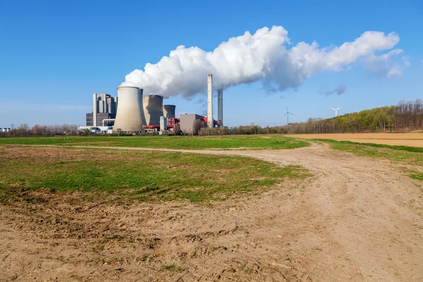 Fossil-fuel power station Royalty Free Stock Photos