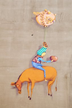 duvar sanat eseri Os Gemeos, Heerlen, Hollanda