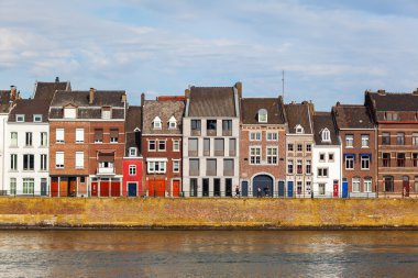 along the river Meuse in Maastricht, Netherlands clipart