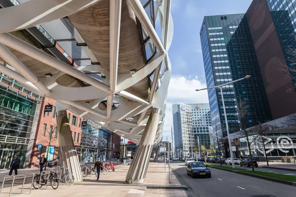 オランダ、デン ・ ハーグの Beatrixkwartier で路面電車の高架橋 — ストック写真