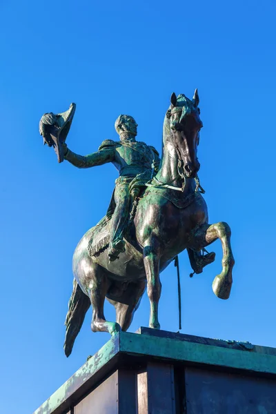 Equestrian statue of King William II at the Buitenhof in The Hague, Netherlands — Stok fotoğraf