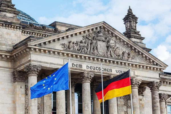 Német Reichstag, Berlin, Németország, — Stock Fotó