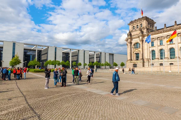Tyska Reichstag i Berlin, Tyskland — Stockfoto