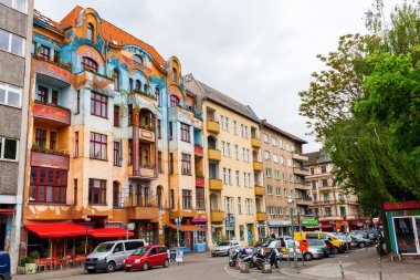 Berlin-Kreuzberg, Almanya'da sokak manzarası