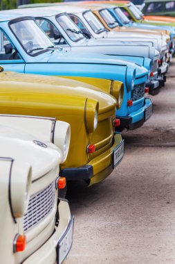 rows of Trabant cars in Berlin, Germany clipart