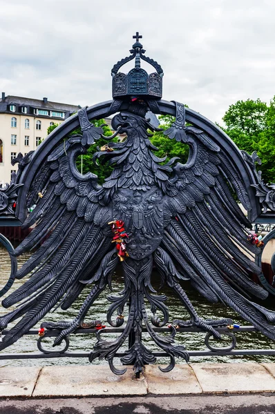 Detalhe da Ponte Weidendammer em Berlim, Alemanha — Fotografia de Stock