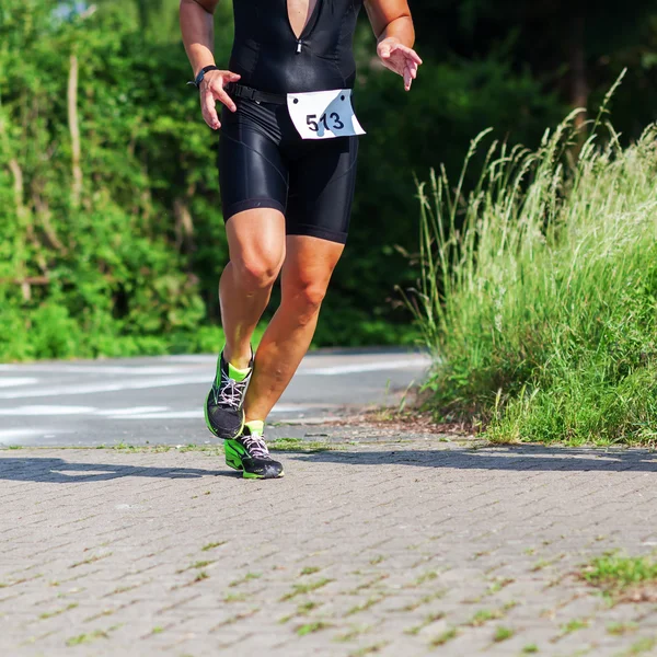 Corridore in una gara di piedi — Foto Stock