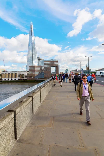 Widok z London Bridge do The Shard, Londyn, Wielka Brytania — Zdjęcie stockowe