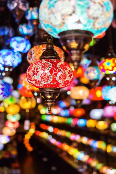 Beautiful Arabian lamps at a bazaar — Stock Photo, Image