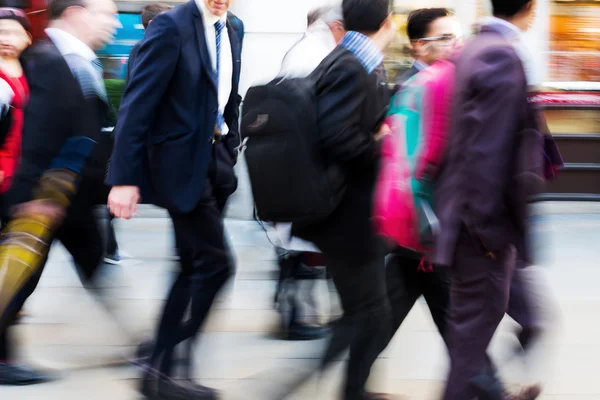 Walking commuters at rush hour — Stock Photo, Image