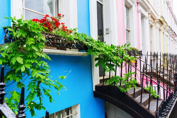 Rij huizen in Notting Hill, Londen — Stockfoto