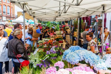 Tower Hamlets Columbia Road Çiçek Pazarı, Londra, İngiltere