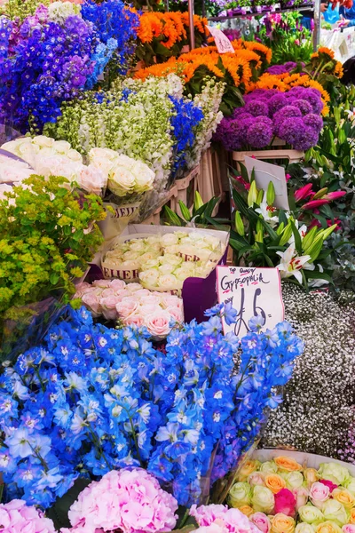 Blomma monter på Columbia Road Flower Market i Tower Hamlets, London, Uk — Stockfoto