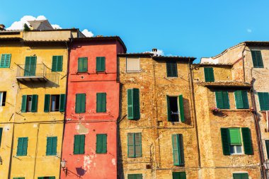 Siena, İtalya 'daki eski binalar