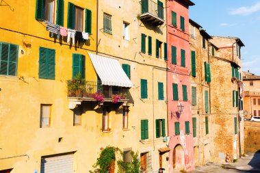 Siena, İtalya 'daki eski binalar