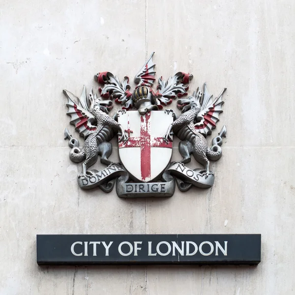 Brasão de armas da cidade de Londres — Fotografia de Stock
