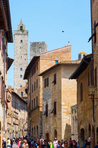 Centro de la ciudad de San Gimignano, Toscana, Italia —  Fotos de Stock