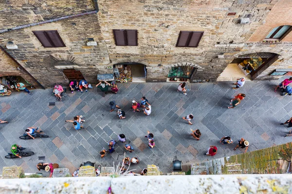 Şehir Merkezi, San Gimignano, Toskana, İtalya — Stok fotoğraf