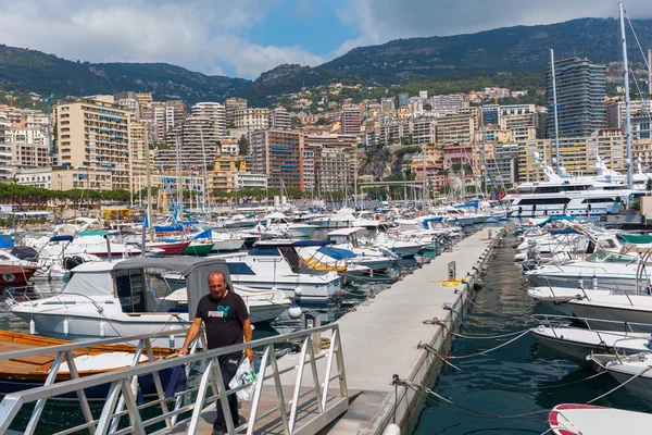 Bateaux dans le port de Monaco — Photo