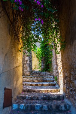 Saint-Paul-de-Vence'nin, Provence, Fransa sokakta