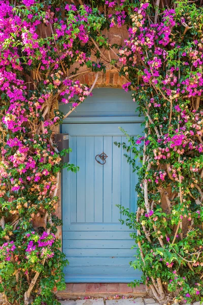 Puerta en el pueblo provenzal Grimaud, Francia — Foto de Stock