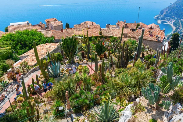 View from the exotique garden in Eze on Cote dAzur — Stock Photo, Image