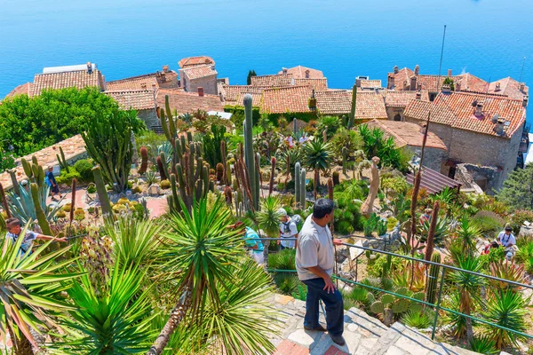 View from the exotique garden in Eze on Cote dAzur — Stock Photo, Image