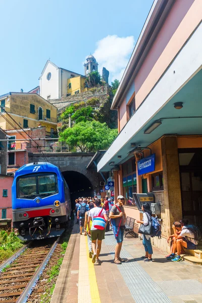 Treinstation in Vernazza, Cinque, Italië — Stockfoto